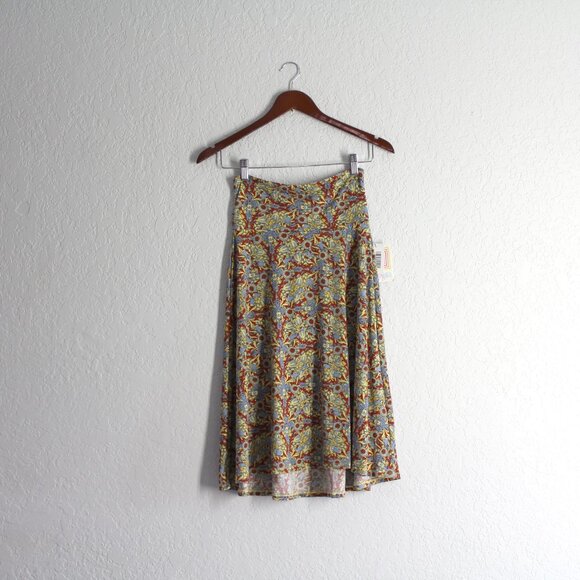 LulaRoe stretch A-line floral skirt Azure - XS New simply comfortable - Picture 1 of 7